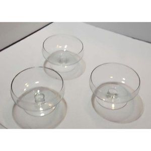 Vtg Glass Ice Cream Cups Set of 3 About 5" by 2.5"